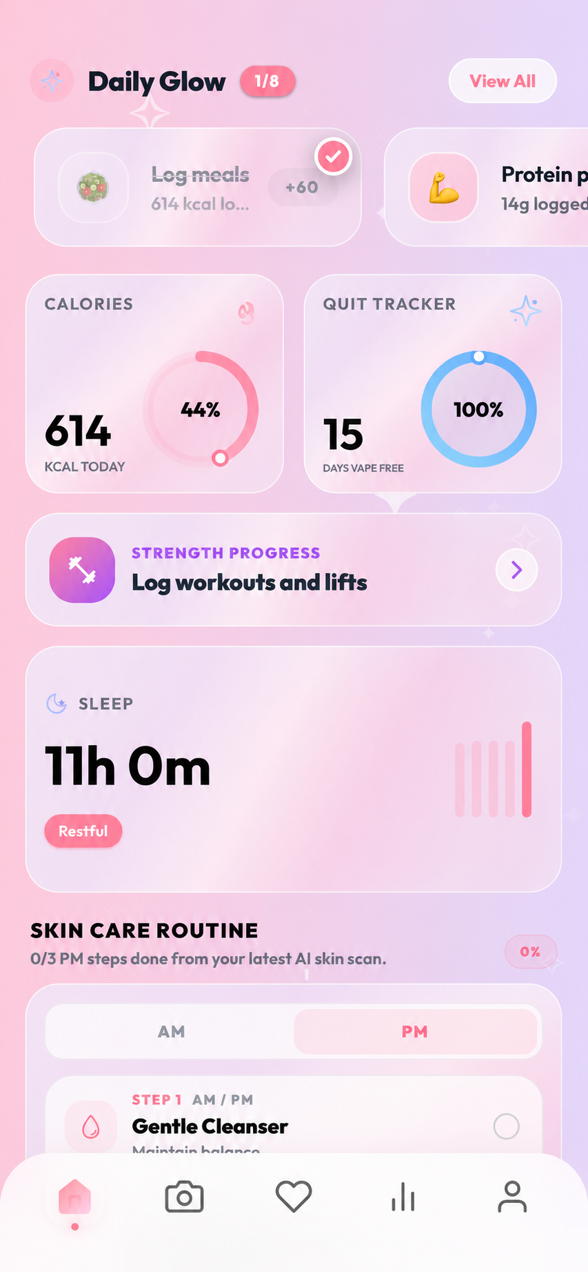 Diva's daily beauty and wellness dashboard